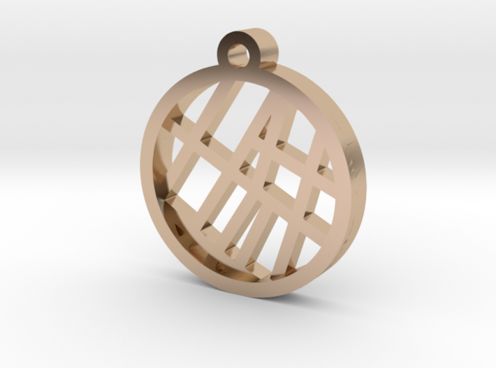 #2 - Map Petite - Rose Gold Pleated 3d printed 