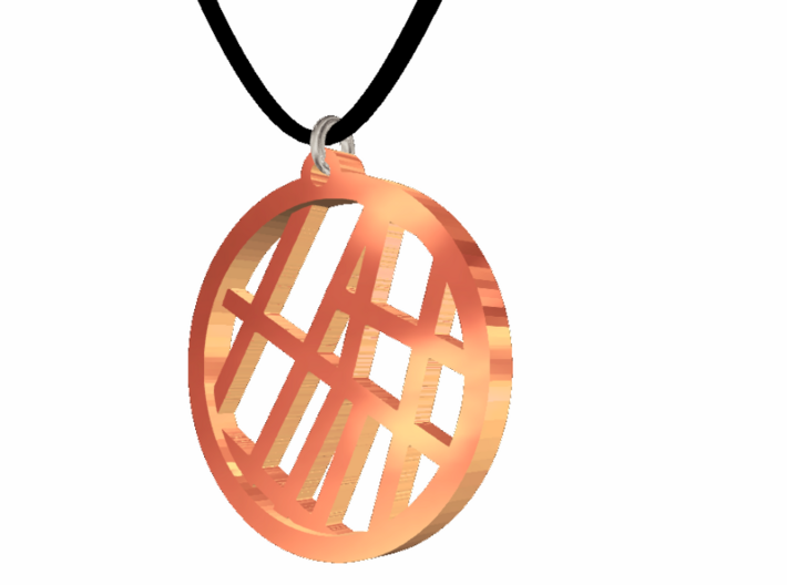 #2 - Map Petite - Rose Gold Pleated 3d printed