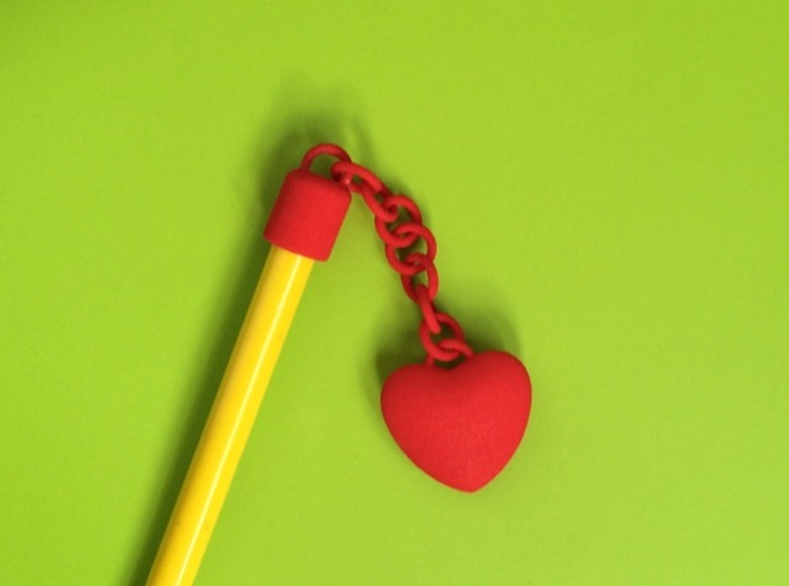 Heart pencil charm 3d printed