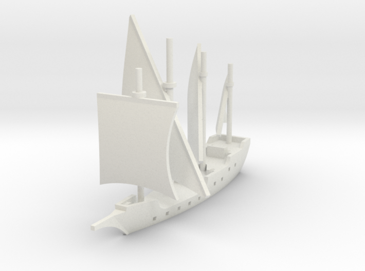 1/900 Round Caravel game piece 3d printed