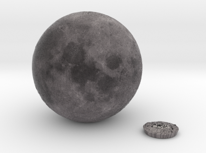 5cm Color Lunar Globe 3d printed