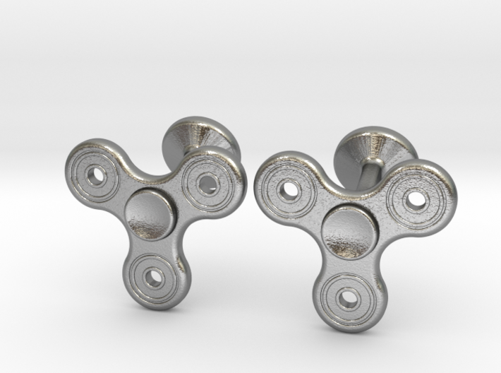 Fidget Spinner Cufflinks - LARGE 3d printed