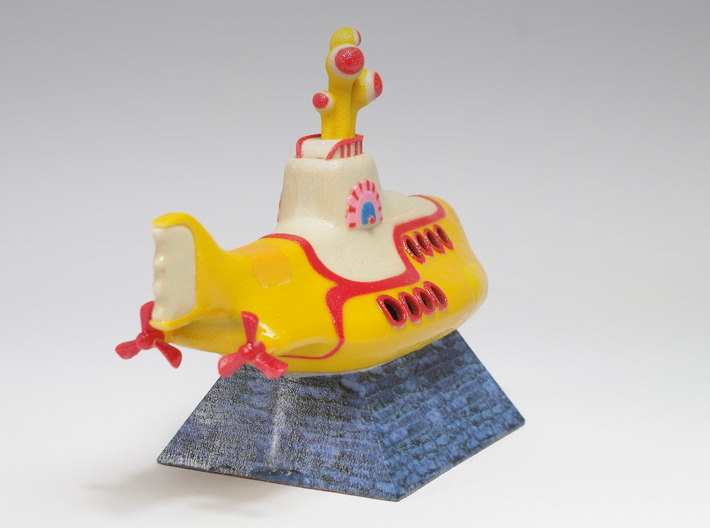 Yellow Submarine in Full Color Sandstone 3d printed 