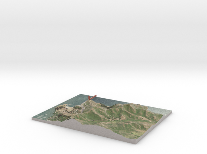 Marin Headlands Map: 8.5"x11" 3d printed 