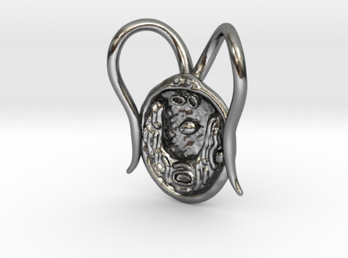 Chlamydomonas Pendant - Science Jewelry 3d printed 