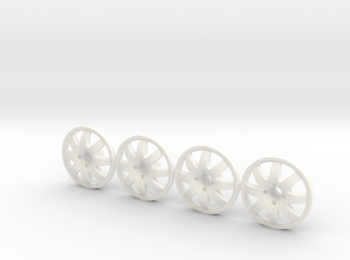 4 tapacubos tipo Speedline Clio 1:24 diámetro 16.2 3d printed