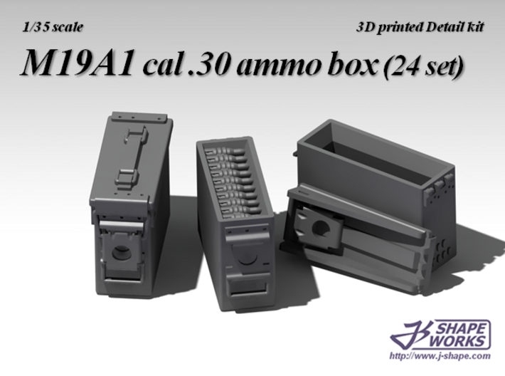 1/18 M19A1 cal .30 Ammo Box (24 set) 3d printed