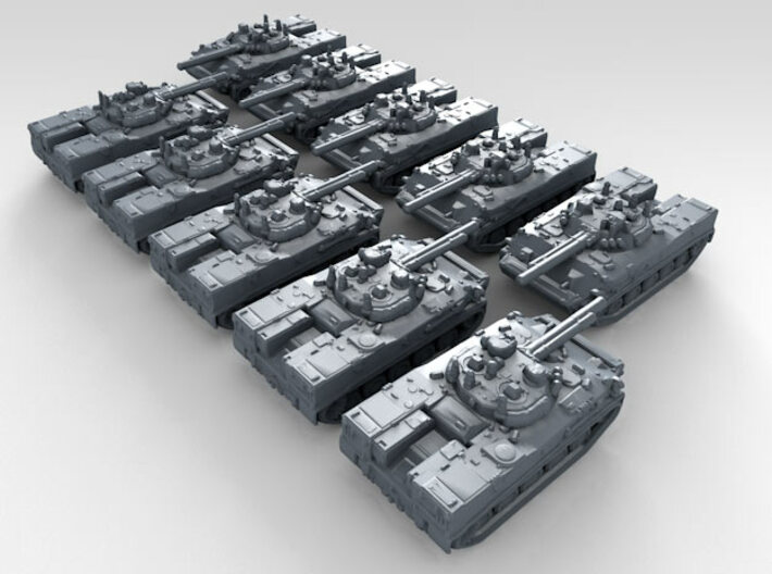 1/700 Russian BMD-4 Armoured Fighting Vehicle x10 3d printed 3d render showing product detail