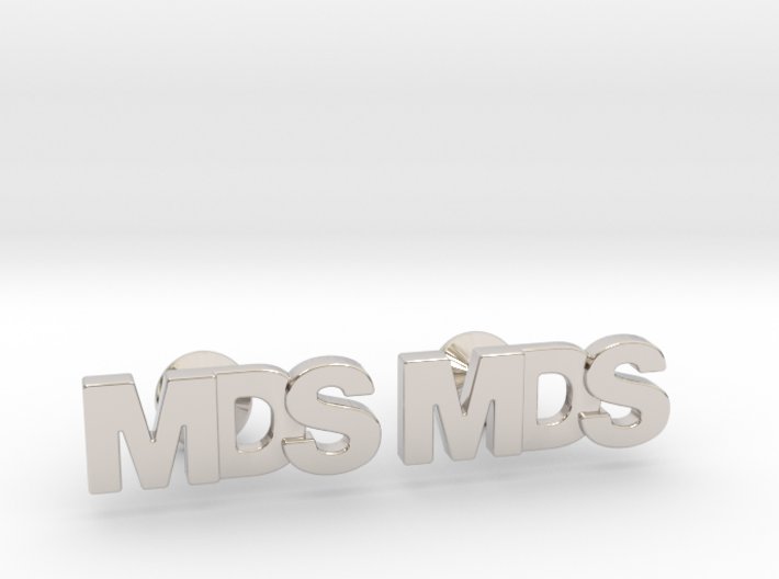 Monogram Cufflinks MDS 3d printed
