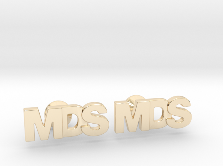 Monogram Cufflinks MDS 3d printed