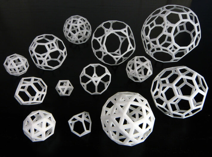 Archimedean solids 3d printed