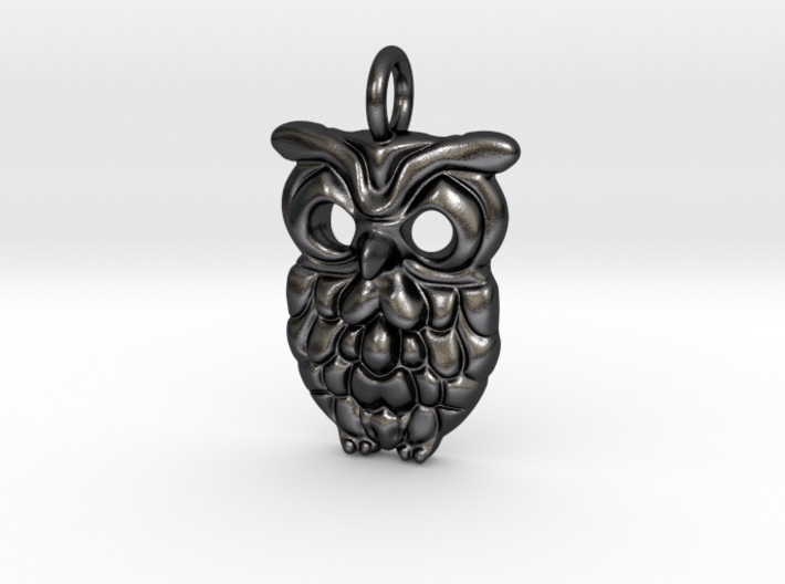 Happy Owl Pendant 3d printed 