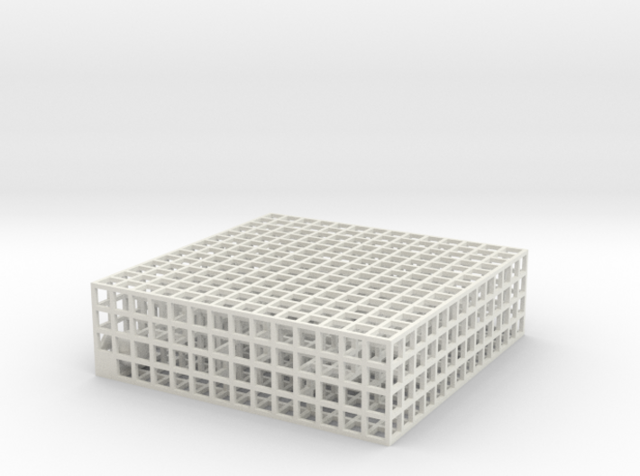 Maze 03, 2x7x7, 'Slab' 3d printed