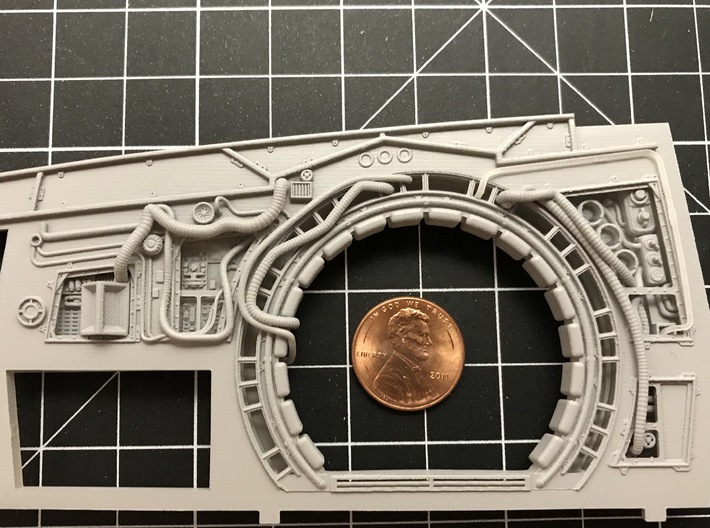 DeAgo Falcon Hold Starboard Wall ESB Conversion 3d printed Assembled and primed. Shown with optional component.