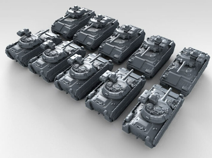 1/700 US M2A3 Bradley Armored Personnel Carrier x1 3d printed 3d render showing product detail