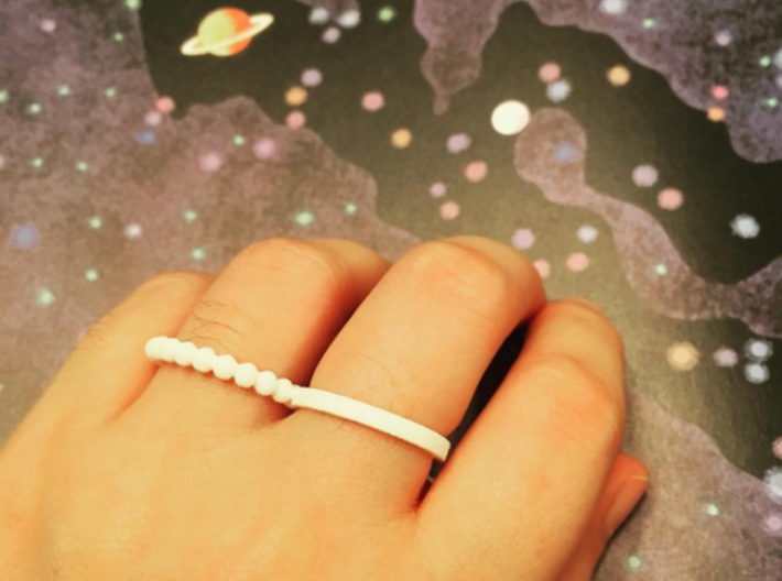  Double Ring - Planet -Size 6 3d printed 
