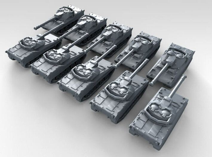 1/700 US Rapid Deployment Force Light Tank x10 3d printed 3d render showing product detail