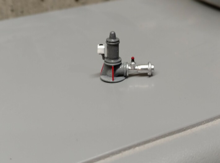 1/64 Small Motor Irrigation Pump Kit 3d printed Painted, Frosted Ultra Detail