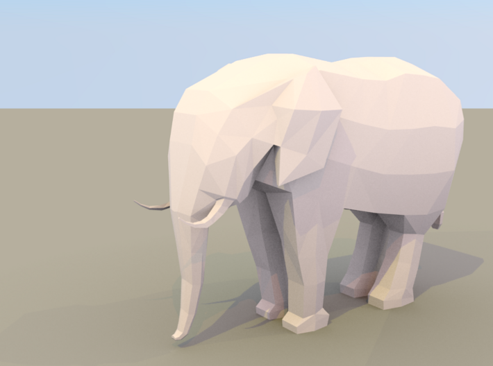 LowPoly Elephant 3d printed 