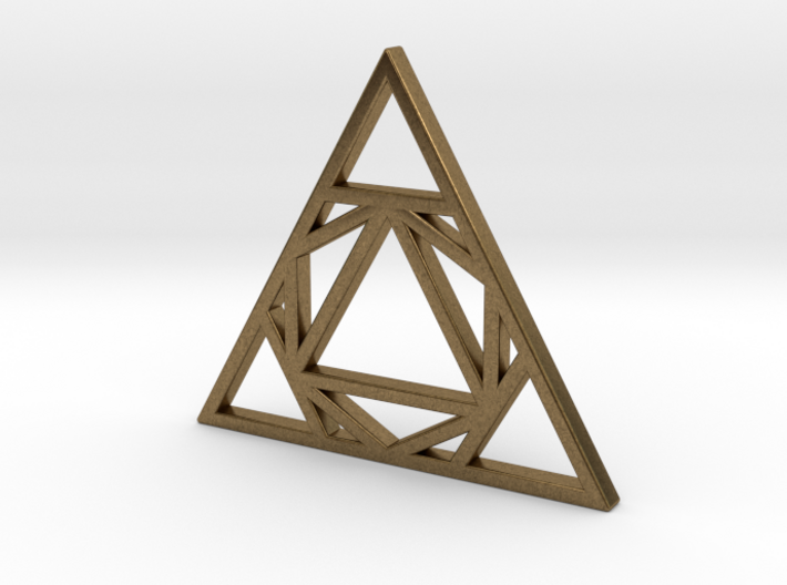 Sacred Tribe Triangle Pendant 3d printed