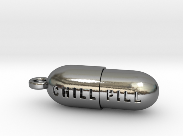 Chill Pill Pendant 3d printed