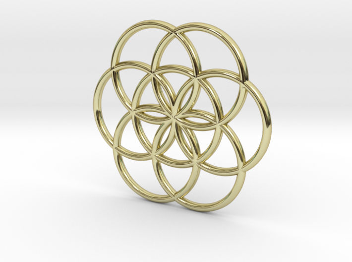 Flower of Life Seed Pendant Small 3d printed