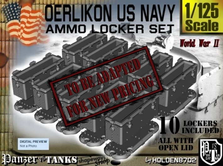 1-125 Oerlikon USN X10 Locker Open 3d printed