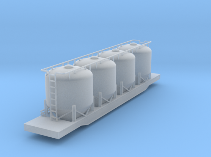 Closed Cylindrical Hopper Car - Nscale 3d printed