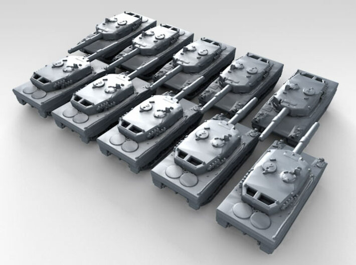 1/600 German Leopard 2AV Main Battle Tank x10 3d printed 3d render showing product detail