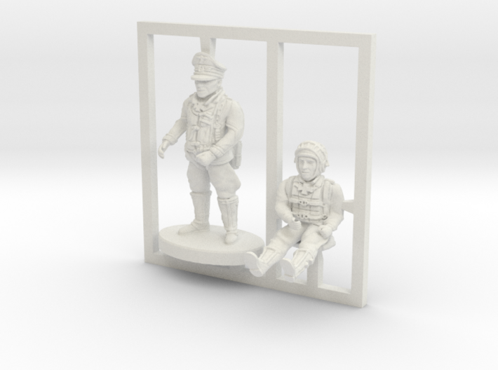 BF109 Pilots,1/56 scale,28mm wargames 3d printed