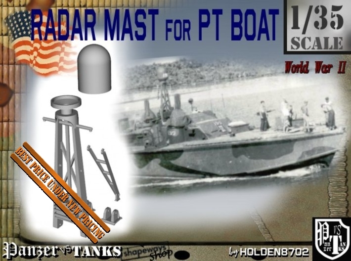 1-35 Radar Mast For PT BOAT 3d printed