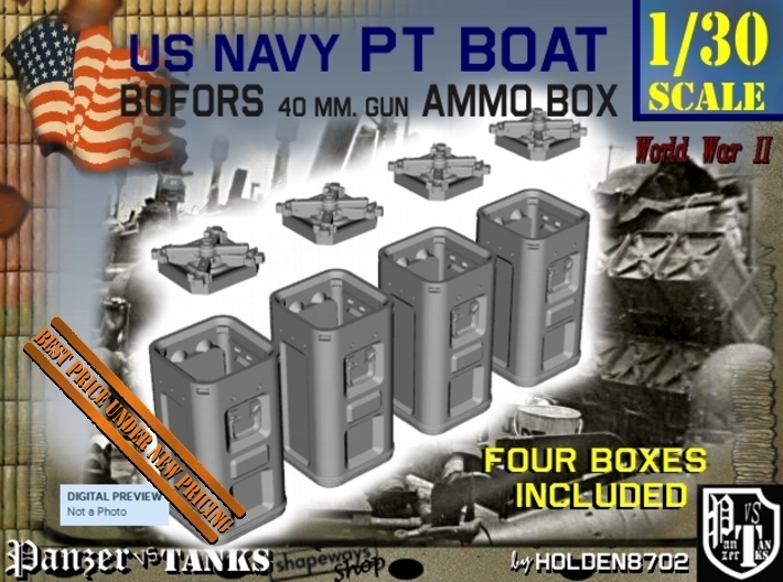 1-30 Bofors Ammo Box Set1 3d printed
