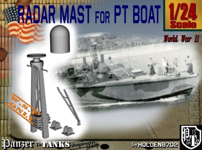 1-24 Radar Mast For PT BOAT 3d printed