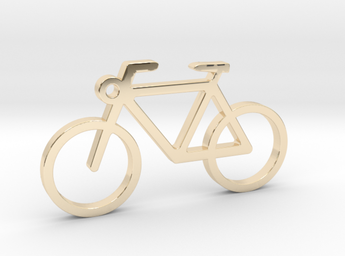 Bike (Bicycle) Pendant / Keyring 3d printed