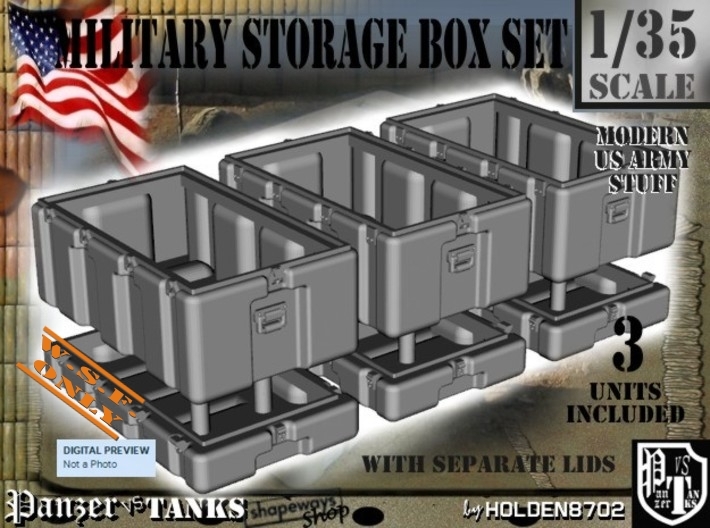 1-35 Military Storage Box Set 3d printed