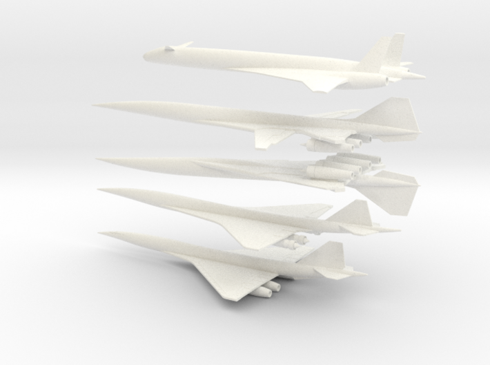 1/600 BOEING/NASA 2707/HCST SUPERSONIC TRANSPORTS 3d printed