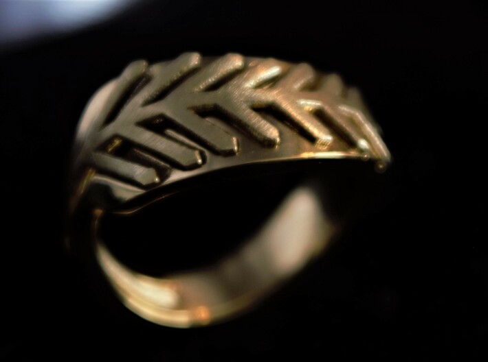 Palm ring duo 3d printed 18K Gold &amp; brass