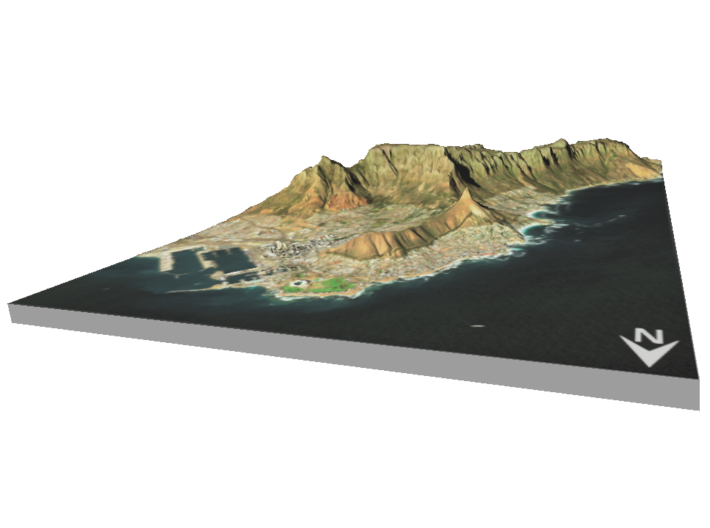 Table Mountain Map: 8.5"x11" Portrait 3d printed 