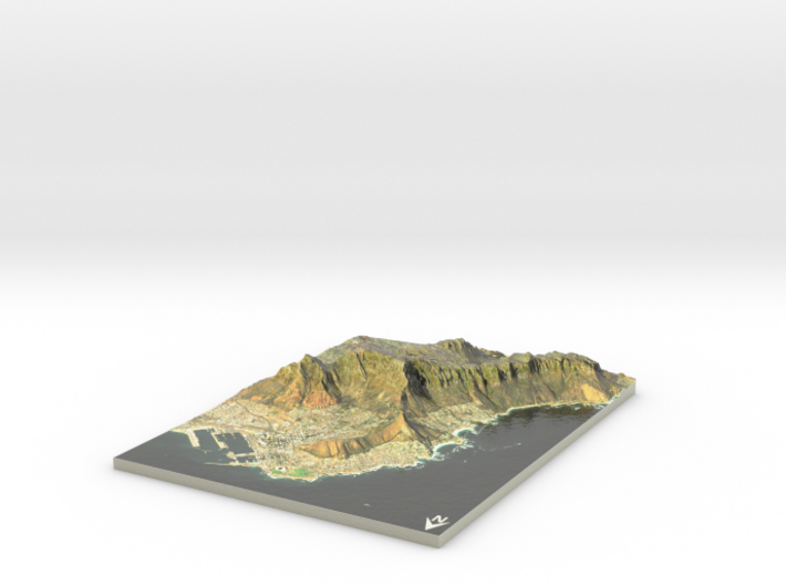 Table Mountain Map: 8.5"x11" Portrait 3d printed 