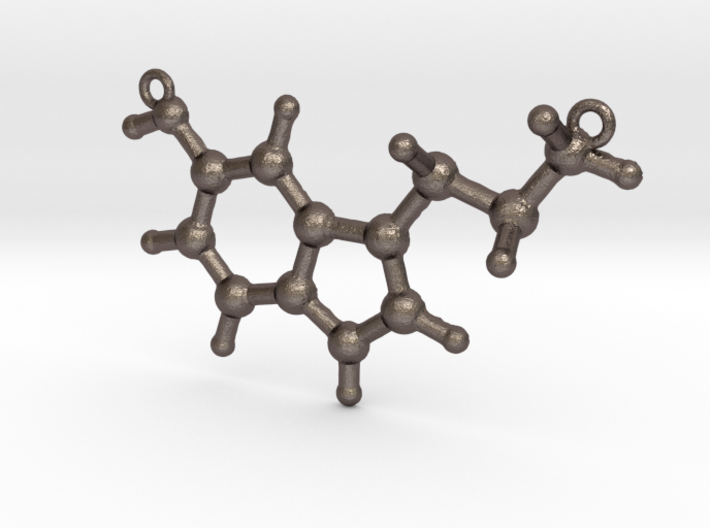 Pendant Serotonin Molecule Model 3d printed