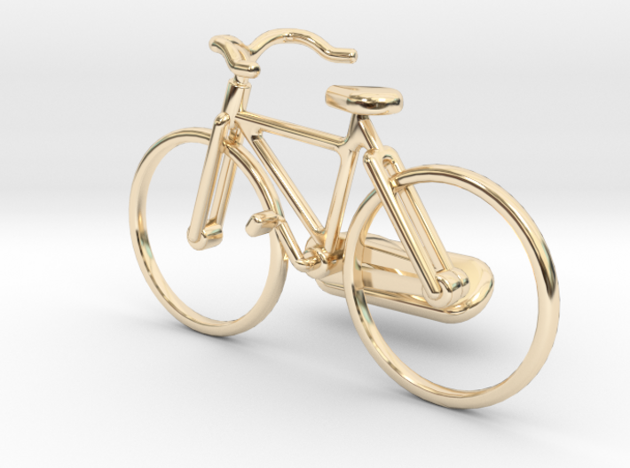 Bicycle Cufflink 3d printed