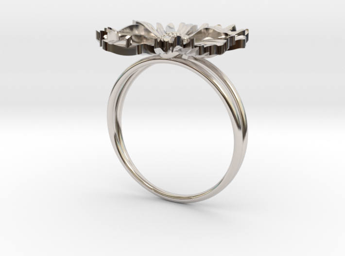 Daisy ring 3d printed
