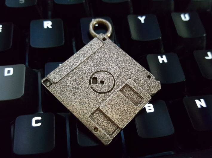 3.5" Floppy Disk Pendant / Keychain 3d printed 
