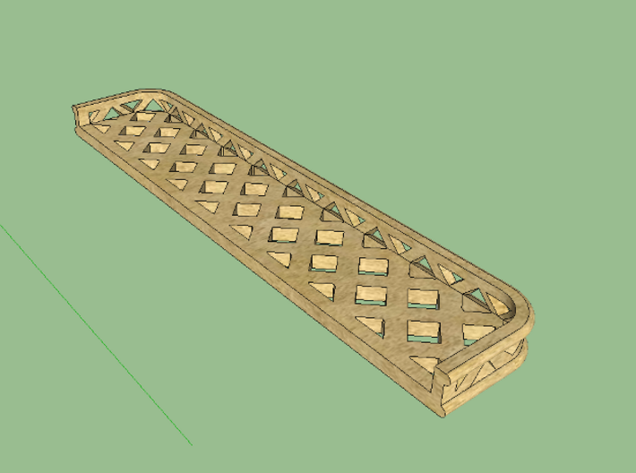 HO Pullman Parlor Car Luggage Racks Set 3d printed Brass paint is recommended!
