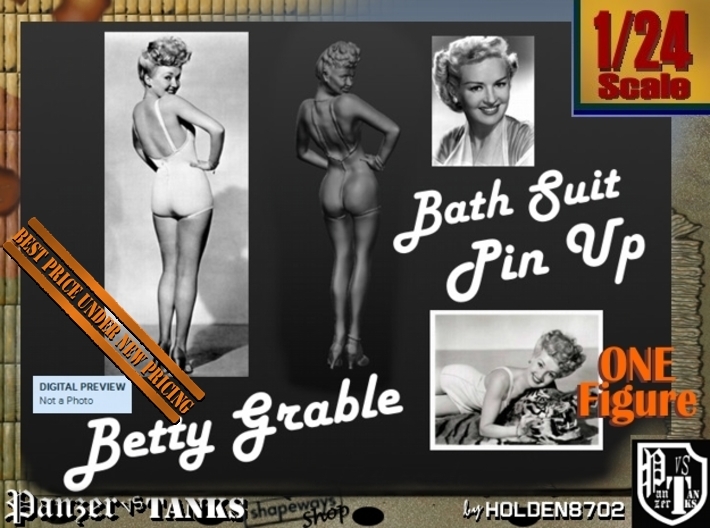 1-24 Betty Grable Bathsuit 3d printed