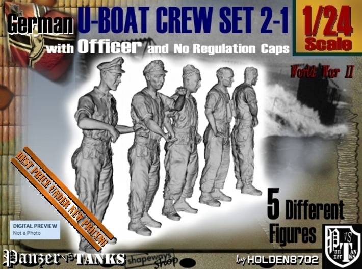 1-24 German U-Boot Set 2-1 3d printed
