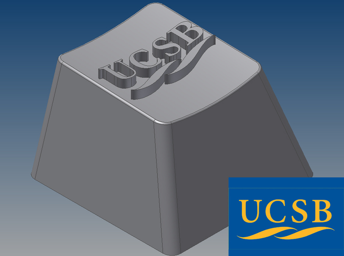 UC Santa Barbara Keycap (R4, 1x1) 3d printed