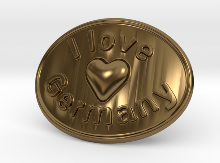 I Love Germany Belt Buckle 3d printed