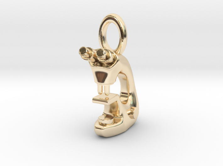 Microscope Pendant - Science Jewelry 3d printed 