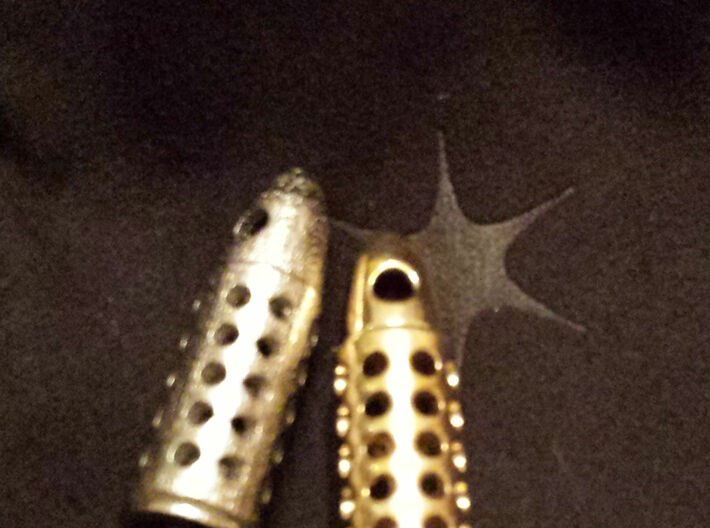 9mm Tritium Lantern ( no trits ) 3d printed Polished Brass On right